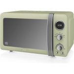Retro micro - ondes num�rique 20l 5 niveaux puissance d�cong�lation minuterie swan sm22030gneu 800w vert ...