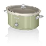 Retro mijoteuse 65l pole amovible en cramique antiadhsive vintage swan sf17031gneu 320w vert 53692 ...