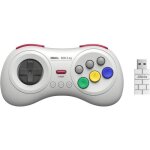 8bitdo manette sans fils 8 boutons couleur blanche / white compatible sur switch sega genesis mini & ...