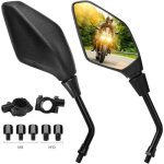 R�troviseurs moto universels 7 / 8 22mm guidon avec e - mark 5 boulons filet�s 10mm et 8mm inclus