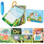 Rutilisable livre de peinture magique de leau 26 cartes flash ducatives alphabet toys pour les tout ...