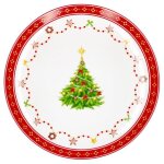 Assiette  ptisserie - mambocat - rve de nol -  268 cm - porcelaine - dcor festive