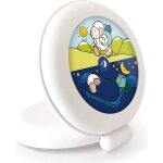 R�veil enfant �ducatif kidsleep - claessenskids - veilleuse musicale - jour / nuit - nomade blanc