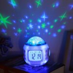 R�veil enfant gar�ons filles avec projecteur d�toiles musicale led veilleuse lumi�re cadeaux de no�l ...
