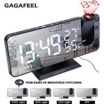 R�veil num�rique de miroir led gagafeel radio - r�veil �lectronique de bureau r�veil usb projecteur radio ...