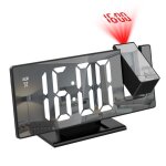 Rveil  projection de miroir led grand cran de 78 po 4 niveaux de luminosit snooze alarme jour de ...