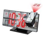 Rveil  projection de miroir led grand cran de 78 po 4 niveaux de luminosit snooze alarme jour de ...