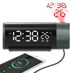 Reveil a projection plafond heure horloge enfant et murale led reveil projecteur 180 luminosit rglable ...