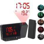 R�veil � projection et station m�t�o sans fil 2 en 1 - noir