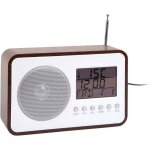 Rveil avec radio fm retro marron