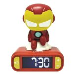 R�veil veilleuse digital lexibook - iron man - 3d lumineux et sonore - enfant