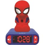 Rveil veilleuse digital lexibook - spiderman - 3d lumineux et sonore - rouge et bleu - enfant