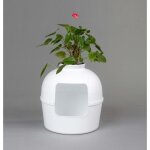 Bac  litire - rhrquality - flower - xxl - blanc - pour chats grands