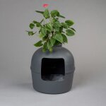 Bac  litire - rhrquality - flower - xxl - gris - pour grands chats