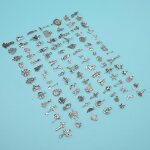 Accessoires de pendentifs diy - qiilu - 100pcs - alliage dargent - design vintage - haute durabilit�