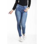 Jeans slim push up femme - rica lewis - cathy - taille haute - bleu