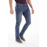 Jean homme rica lewis rl80 stretch coupe droite ajuste bross - bleu - fibreflex