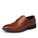 Richelieu en cuir pour homme - marron - chaussures de ville � lacets