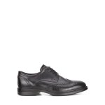 Richelieus - ecco - lisbon - cuir noir - semelle amovible - homme