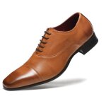 Richelieu homme - cuir daffaires ville marron - polyurthane - caoutchouc
