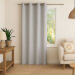 Rideau 100% occultant - effet chin� gris clair 140x180 cm