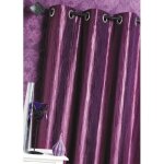 Rideau dameublement - home maison - taffetas froiss� - violet - ?illets - 135 x 260cm