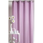 Rideau voilage microfibre uni lilas 135x250 cm