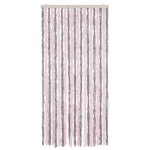 Rideau anti - mouches mothinessto - gris argent� et rose - 90x220 cm - chenille
