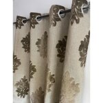 Rideau aspect lin esprit baroque - taille: 140x240cm - coloris: taupe Rideau aspect lin esprit baroque - taille: 140x240cm - coloris: taupe