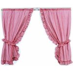 Rideau - linder - 0163 - carreaux vichy rouge et blanc - 75 x 160 cm - occultant Rideau - linder - 0163 - carreaux vichy rouge et blanc - 75 x 160 cm - occultant