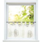 Rideaux brise bise transparent fenetre pour cuisine l - h 90x60cm - marron - voilage - contemporain - ...