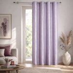 Rideau dameublement en taffetas froiss� violet parme 135x260 cm