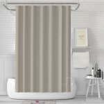Rideau de douche beige imperm�able anti - moisissure antibact�rien 180�180 cm