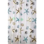 Rideau de douche environnemental rideau de douche etanche en motif de etoile de mer et coquillage largeur ...