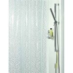 Rideau de douche en pvc galet - spirella - blanc - 180x200cm