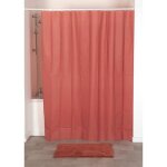 Rideau de douche - tendance - terracotta - 180x200 cm - peva - accessoires de salle de bain