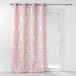 Rideau enfant petite toile 140x260cm rose