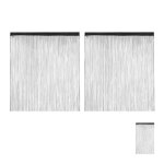Rideau fils lot de 2 rideau de porte ou fentre 145 x 245 rideau spaghetti pour tringle peut tre raccourci ...