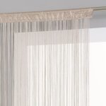 Rideau lanka fil beige 90x200cm - atmosphera cr�ateur dint�rieur