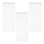 Rideau fils lot de 3 rideau de porte ou fen�tre 90x245 cm rideau spaghetti pour tringle peut �tre raccourci ...