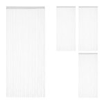 Rideau fils lot de 4 rideau de porte ou fentre 90x245 cm rideau spaghetti pour tringle peut tre raccourci ...