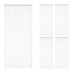 Rideau fils lot de 5 rideau de porte ou fentre 90x245 cm rideau spaghetti pour tringle peut tre raccourci ...