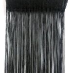 Inf rideau de porte � fils et franges pour fen�tre s�parateur de pi�ce 100x200 cm le noir