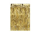 Rideau - skylantern - frange m�tallis� or - 250 cm - d�coration de f�te - int�rieur