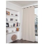 Rideau grande hauteur phonique thermique et occultant moondream gris galet 140x300 cm