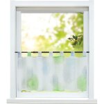 Rideau - hongya - court - vert - 120 x 60 cm - voilage � passants