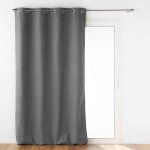 Rideau � ?illets isolant jupiter 140x260cm anthracite
