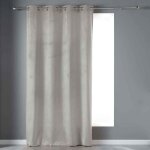 Rideau � ?illets velvetine 140x240cm gris