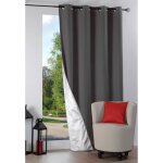 Rideau isolant occultant à ?illets anthracite - lovely casa - nelson - gris - 135x240 cm - occultant Rideau isolant occultant à ?illets anthracite - lovely casa - nelson - gris - 135x240 cm - occultant