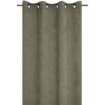 Rideau - lovely casa - velours c�tel� - kaki - 140x260 cm - 8 ?illets en m�tal